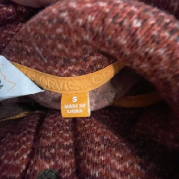Orvis Sweater Mock Neck 1/4 Button Fleece Pullover Active Outdoors Womens S - Picture 10 of 11